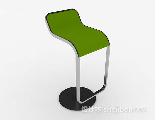 绿色休闲简约椅子3d模型下载