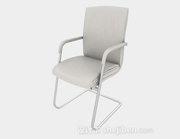 现代简约白色休闲椅子3d模型下载