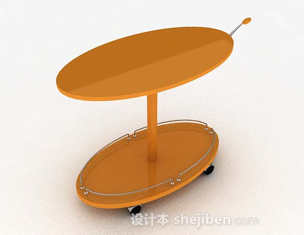 现代风格个性简约黄色餐桌3d模型下载