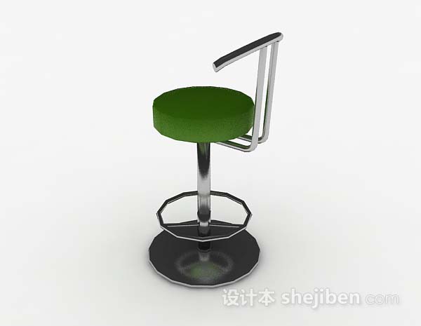 设计本金属绿色吧台椅3d模型下载