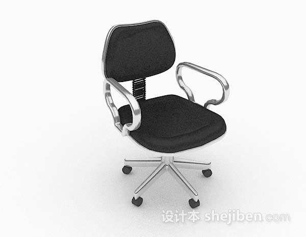 书房轮滑式椅子3d模型下载