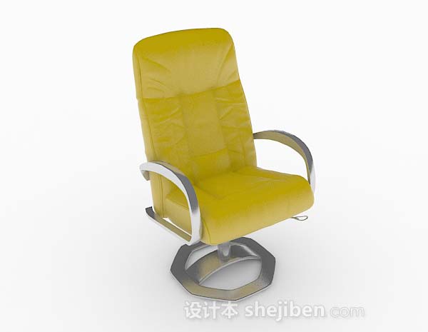 个性黄绿色休闲椅子3d模型下载