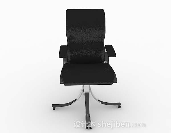 现代风格黑色办公椅子3d模型下载
