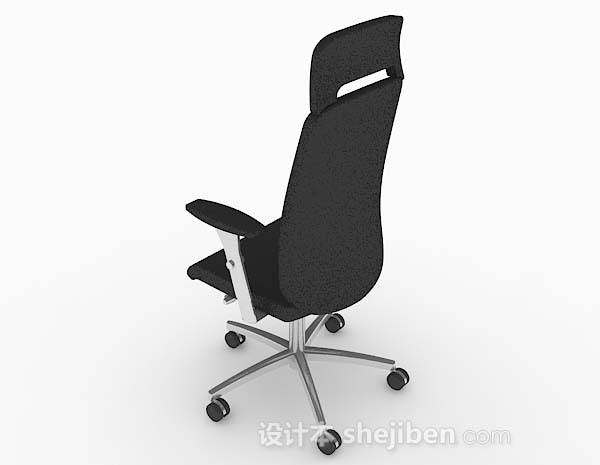 设计本休闲黑色椅子3d模型下载