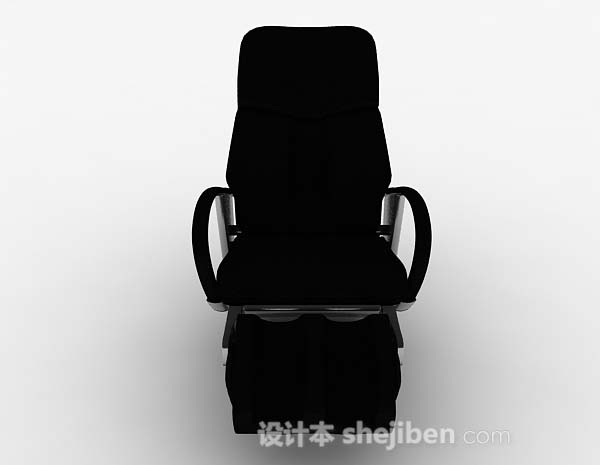 现代风格现代黑色简约休闲椅子3d模型下载