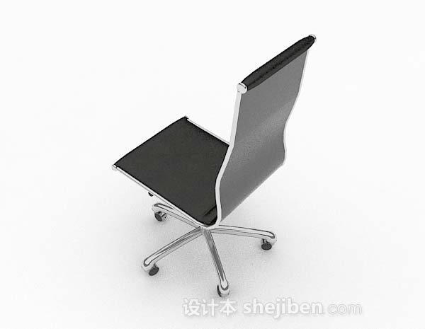设计本简约黑色休闲椅3d模型下载