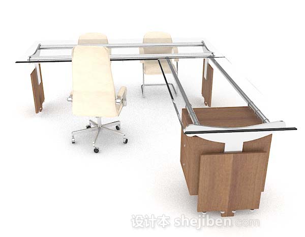 免费办公桌椅3d模型下载