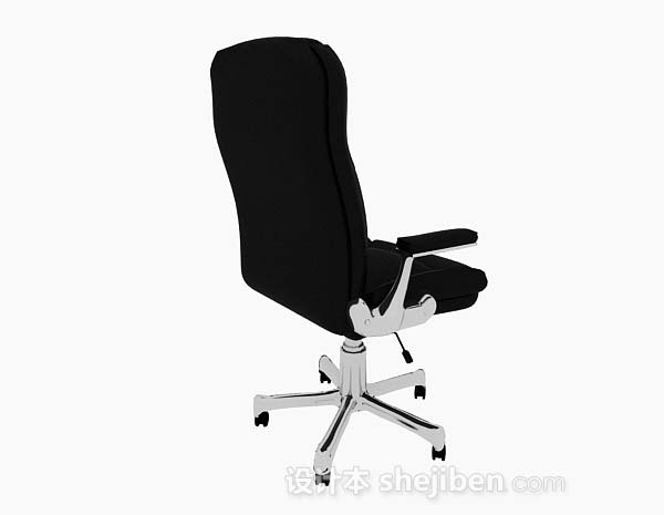 设计本现代黑色金属椅子3d模型下载