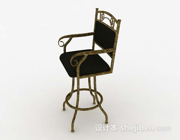 免费欧式高脚休闲椅子3d模型下载