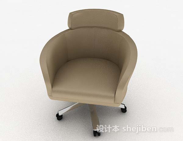 现代风格现代家居棕色椅子3d模型下载