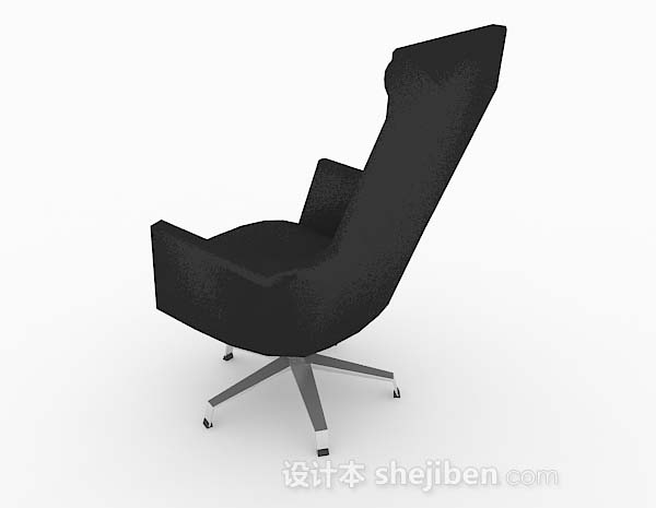 设计本现代黑色休闲椅子3d模型下载