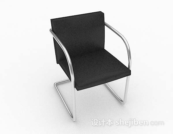 黑色简约现代椅子3d模型下载