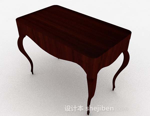 现代风格木质棕色个性桌子3d模型下载