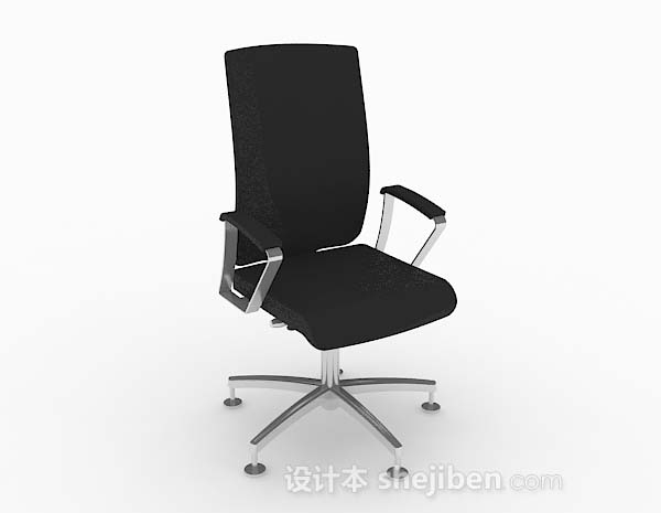 家居黑色休闲椅子3d模型下载