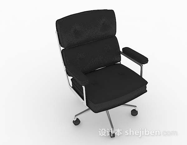 办公黑色椅子3d模型下载
