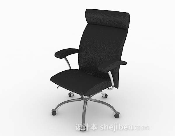 免费办公简约黑色椅子3d模型下载