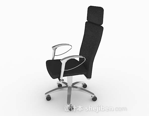 免费现代黑色休闲椅3d模型下载