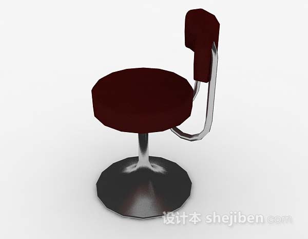 设计本暗红色家居休闲椅子3d模型下载