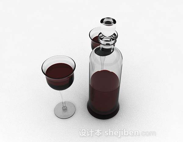 设计本红酒玻璃杯3d模型下载