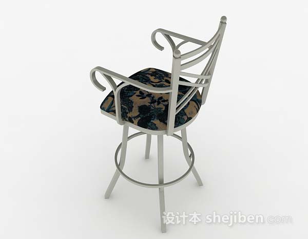设计本欧式白色家居休闲椅子3d模型下载