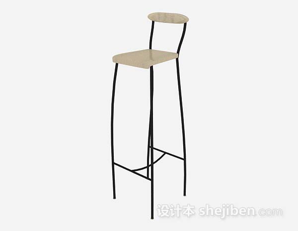 现代风格现代个性高脚椅3d模型下载