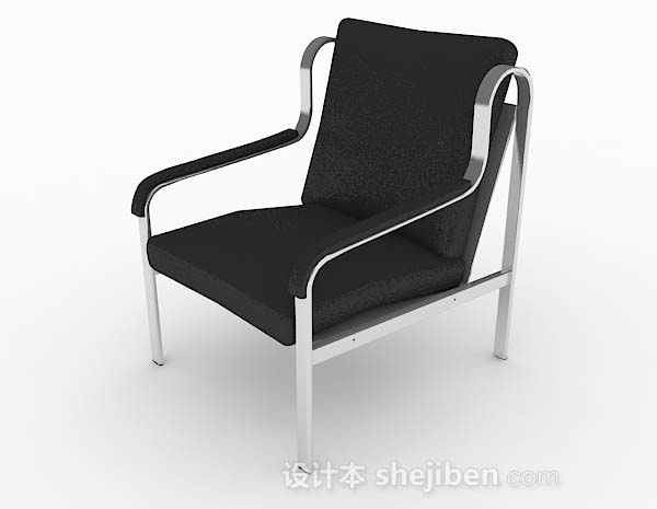 现代风格现代简约黑色椅3d模型下载