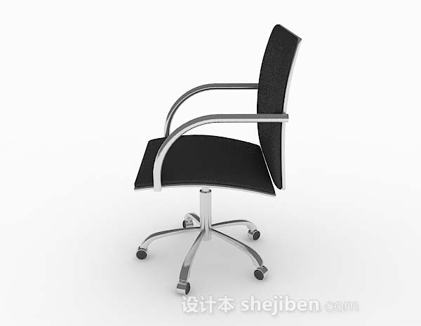 免费现代黑色办公椅3d模型下载