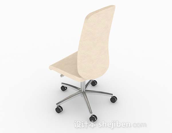 设计本现代简约黄色椅子3d模型下载