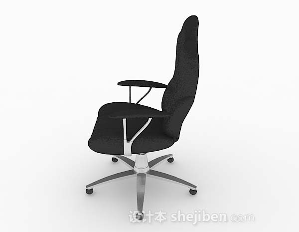 免费现代简约黑色休闲椅子3d模型下载