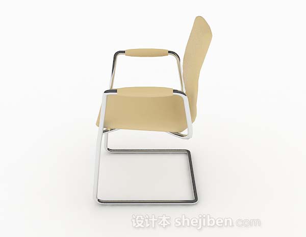 免费现代黄色简约椅子3d模型下载