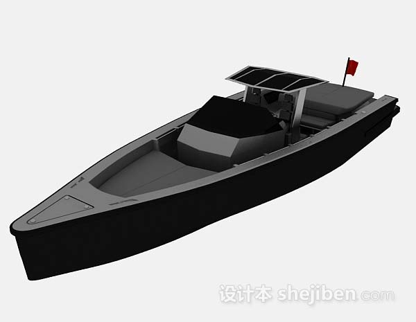 黑色快艇3d模型下载