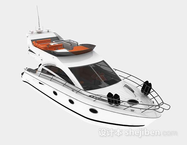现代风格游艇3d模型下载