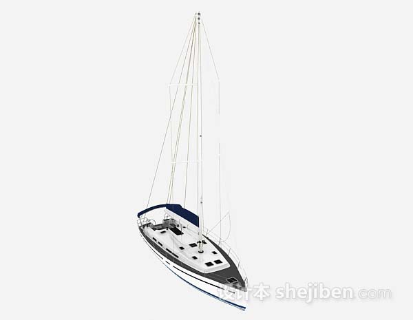 现代风格海上游艇3d模型下载