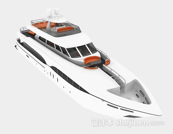 现代风格游艇3d模型下载