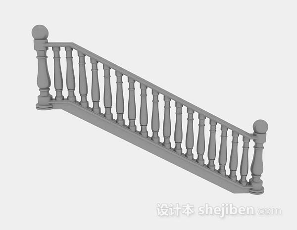 欧式风格欧式楼梯栏杆3d模型下载