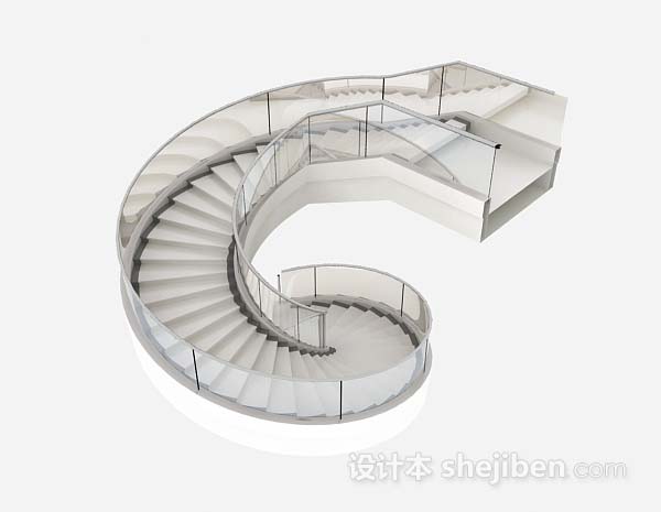 免费旋转楼梯3d模型下载