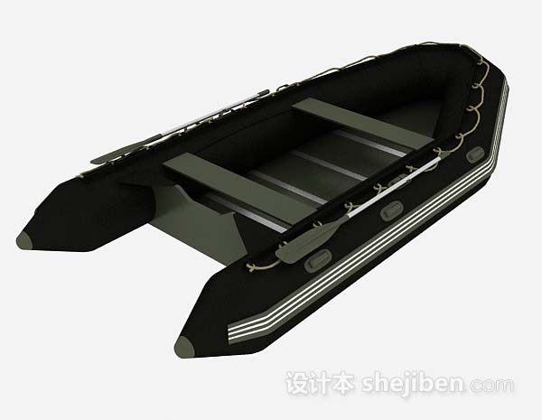 设计本黑色皮艇3d模型下载