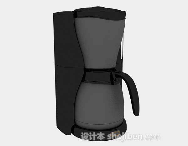 现代风格黑色咖啡机3d模型下载