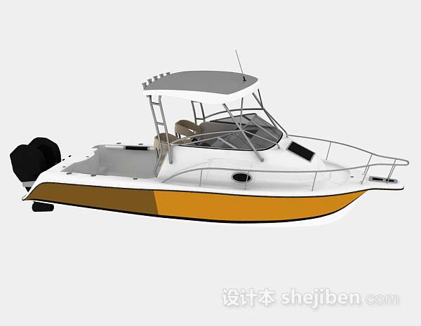 免费海上小游艇3d模型下载