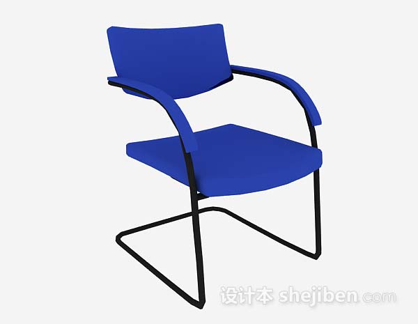 现代风格蓝色休闲椅3d模型下载