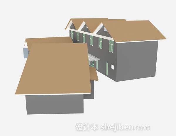 免费现代房屋3d模型下载