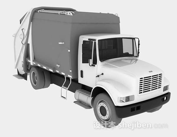 现代风格灰色货车3d模型下载