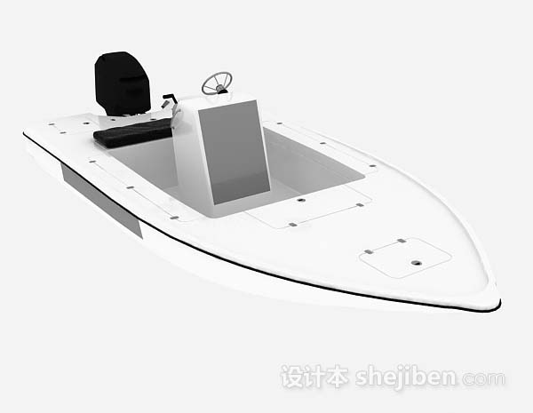 现代风格快艇3d模型下载