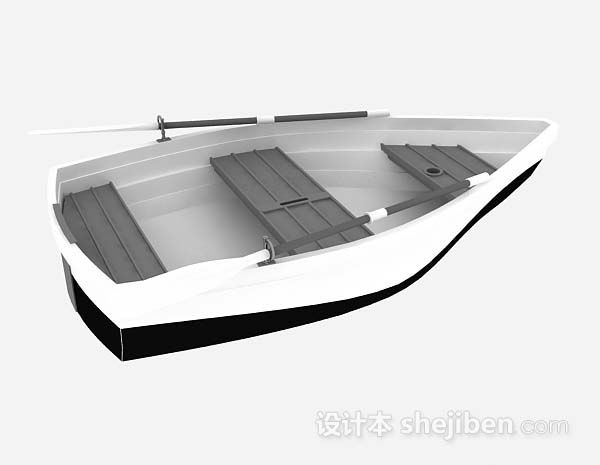 设计本灰色划艇3d模型下载
