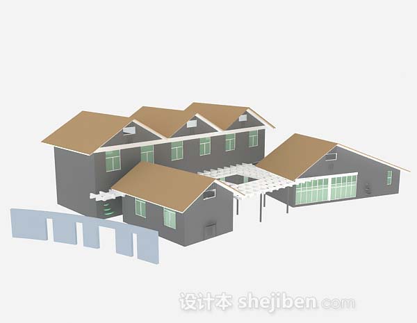 现代房屋3d模型下载