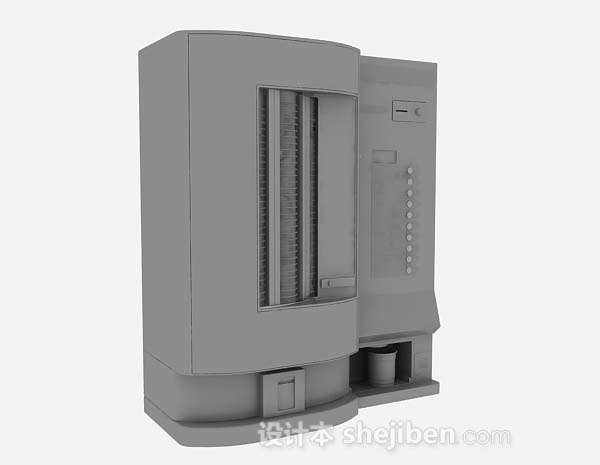 现代风格灰色咖啡机3d模型下载