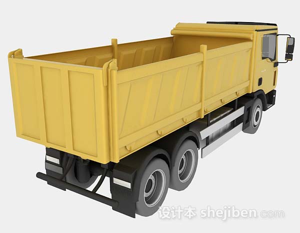 设计本黄色货车3d模型下载