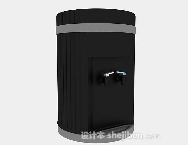 现代风格黑色饮水机3d模型下载