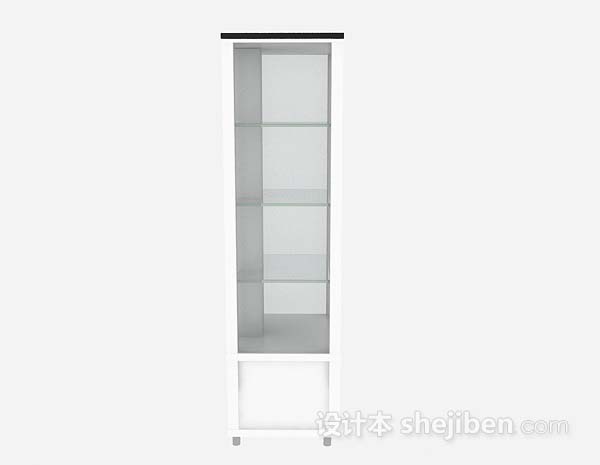 设计本白色玻璃展示柜3d模型下载