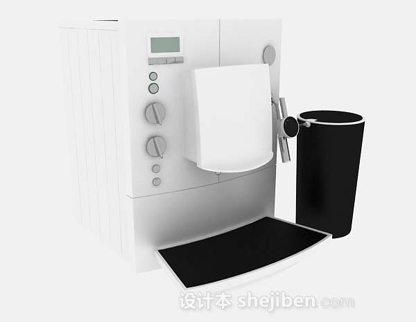 现代风格白色咖啡机3d模型下载